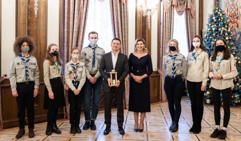 Встреча Зеленских со скаутами