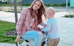 Анна Кошмал с сыном Мишей