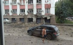 В оккупированном Донецке показали "прилет" по зданию "МВД "ДНР": видео