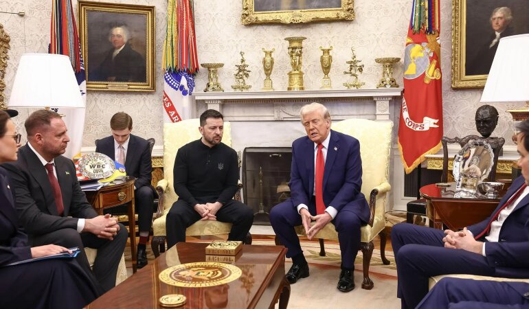 Зеленский и Трамп в Овальном кабинете 28 февраля 2025 года
