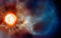 A plume on Betelgeuse (artist’s impression)
