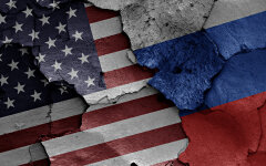 США и Россия. Флаги. USA and Russia