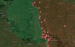 Карта боевых действий на Востоке Украины