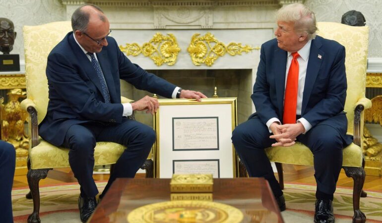 Фридрих Мерц и Дональд Трамп