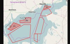 Карта Минобороны, район Азовского моря, декабрь 2021