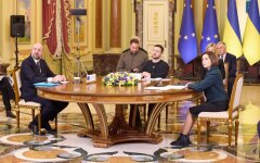 Володимир Зеленський, Шарль Міішель та Майа Санду