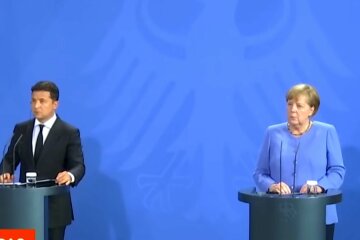 Ангела Меркель и Владимир Зеленский на пресс-конференции