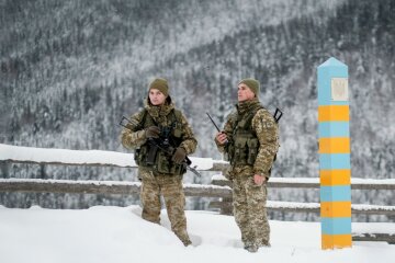 Украинские пограничники зимой