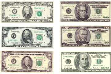 Доларові купюри