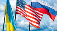США, Украина, Россия. Флаги. USA Russia Ukraine