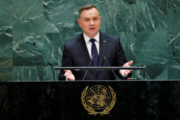 Poland’s President Duda addresses the 74th session of the United Nations General Assembly at U.N. headquarters in New York City, New York, U.S.