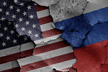 США и Россия. Флаги. USA and Russia