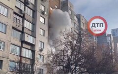 Пожар в многоквартирном доме Киева, парадное помещение, ГСЧС