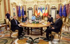 Встреча Зеленского с лидерами Германии, Франции, Италии и Румынии 16 июня