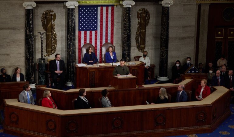 Виступ Володимира Зеленського в Коннґресі США 21 грудня 2022