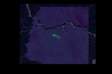 Спутниковый снимок: взрыв метана на российском газопроводе