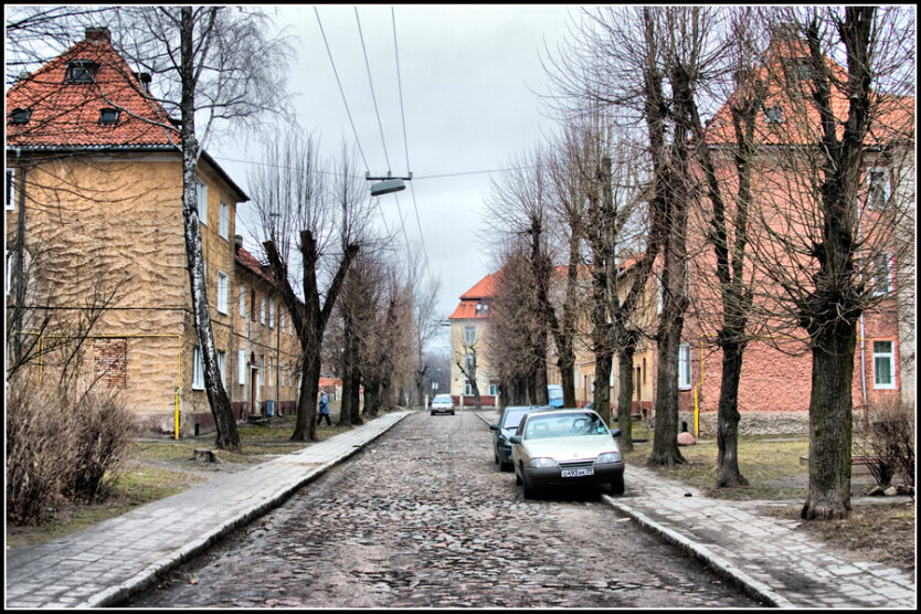 Тихая улочка в Черняховске