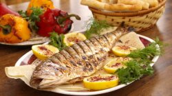 рыба еда хлеб овощи пища