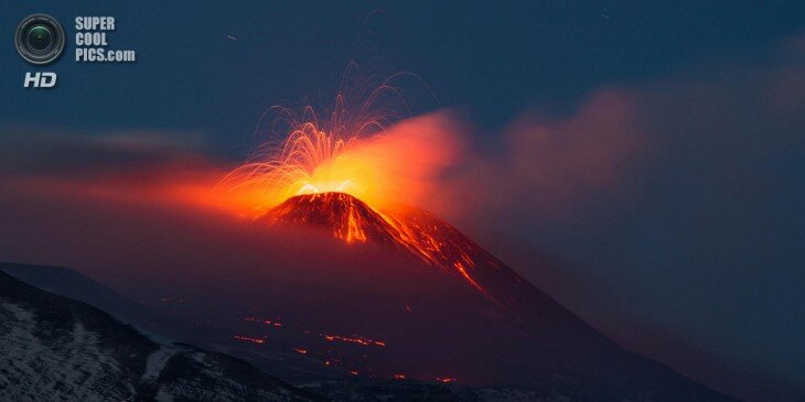 извержение вулкана Этна