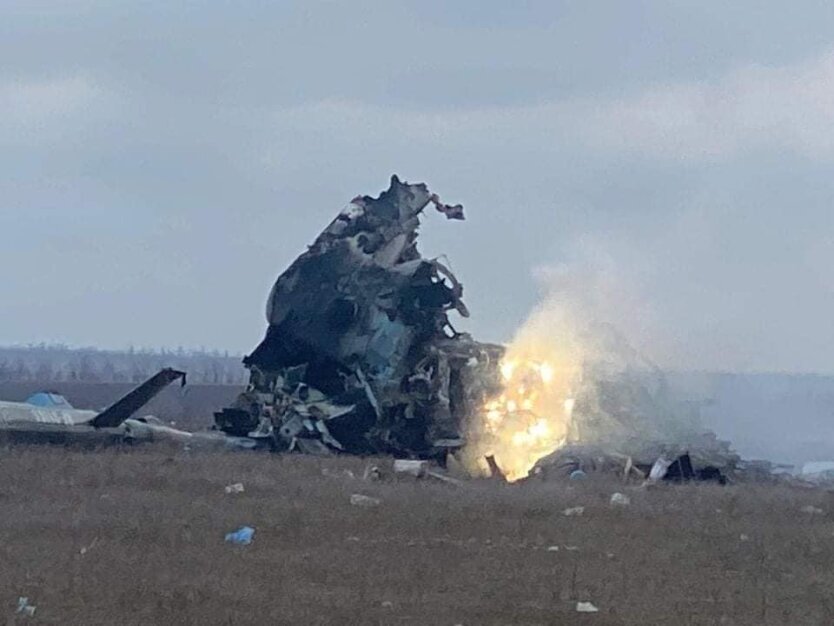 Сбитый самолет России в Украине