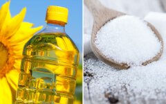 Цены на подсолнечное масло и сахар, цены на продукты в Украине
