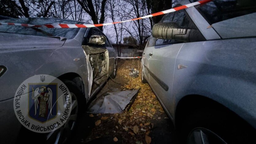 Падіння уламків у Києві