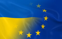 Ukrainian and European Relations Concept Image