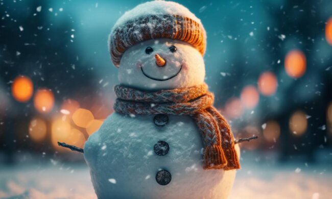 Погода в Украине, снеговик