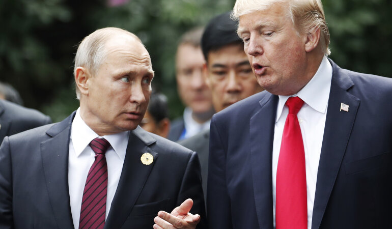 Дональд Трамп и Владимир Путин,Саммит "Большой семерки",Саммит G7