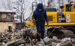 Разрушения после российской атаки в Харькове