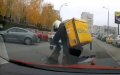 Курьер Glovo в киеве избил водителя