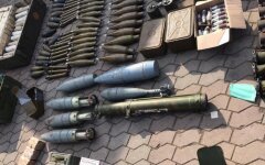 Оружие в бывшем детском лагере на Донетчине