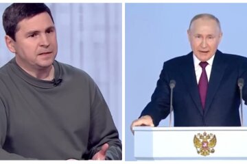 Михаил Подоляк и Владимир Путин, послание Путина