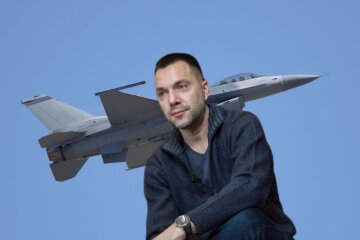 Олексій Арестович, F-16. Колаж