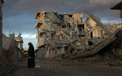 The aftermath of an invasion by the Islamic State  that was repelled, in Kobani, Syria.