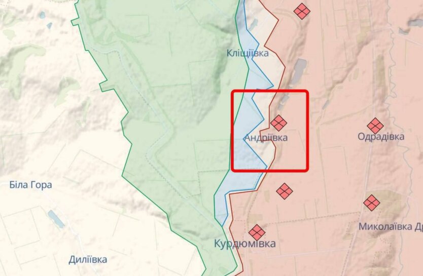 Андріївка, карта DeepState