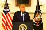 Дональд Трамп в Белом доме делает заявление