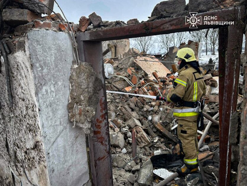 Разрушения после российской атаки