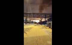 В России горит терминал Морского торгового порта