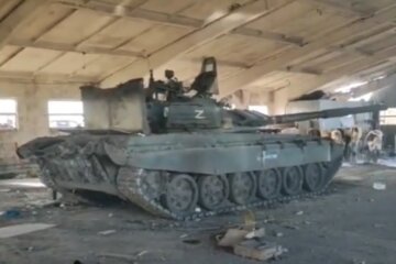 Трофейный боевой танк Т-72Б3, война с россией
