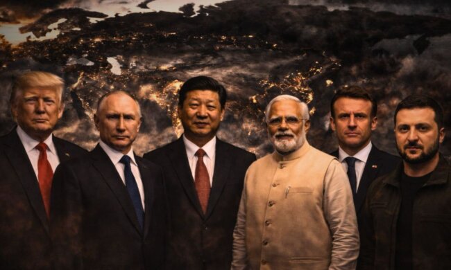 Володимир Путін, Дональд Трамп, Володимир Зеленський, Нарендра Моді, Сі Цзіньпін, Еммануель Макрон