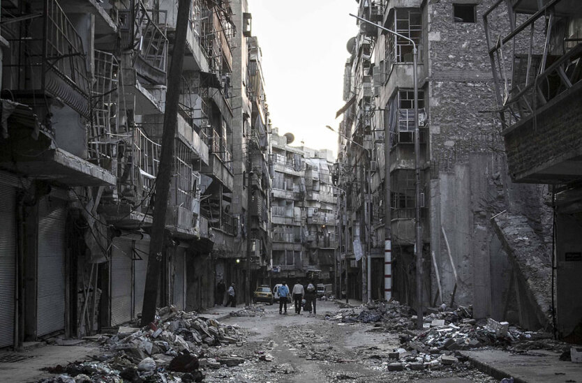 Разрушенный Алеппо. Война в Сирии