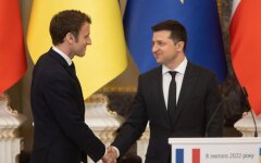 Владимир Зеленский и Эммануэль Макрон в Киеве