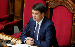 Dmytro Razumkov attends the first session of newly-elected parliament in Kiev