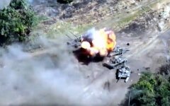Удар ВСУ по вражеским танкам, война с Россией