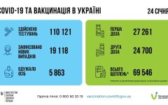 Статистика по коронавирусу на утро 25 января, коронавирус в Украине