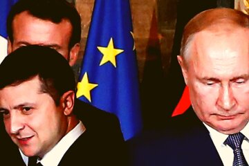Владимир Зеленский и Владимир Путин, встреча