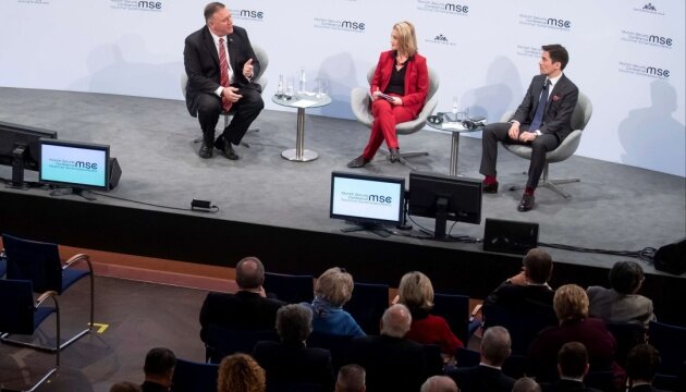 госсекретарь сша майк помпео на мюнхенской конференции говорил об агрессии россии и защите украины