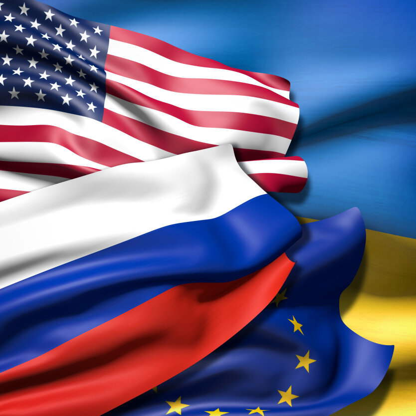 Украина, США, ЕС, Россия. Ukraine, USA, European Union, Russia