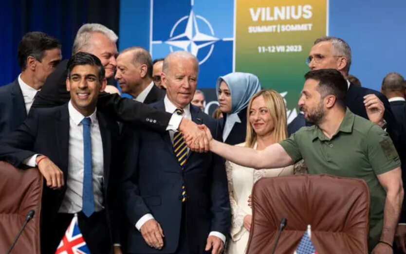 Владимир Зеленский и лидеры НАТО в Вильнюсе